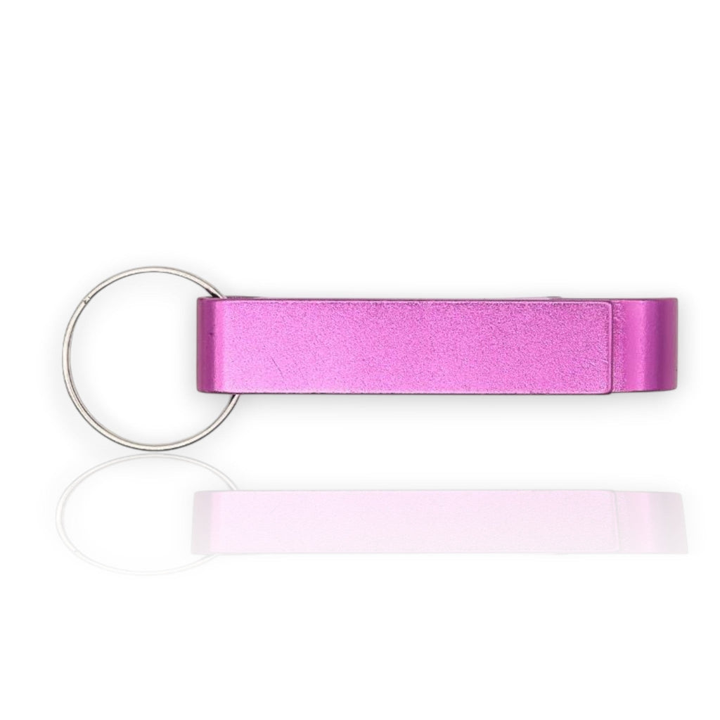 HUNTERLASE Alu Flaschenöffner aus Aluminium in Lila mit Schlüsselring