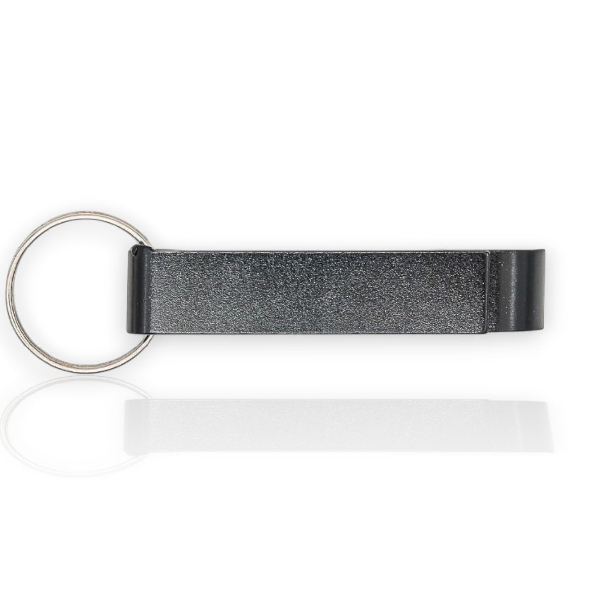 HUNTERLASE Alu Flaschenöffner aus Aluminium mit Schlüsselring, matt schwarz