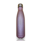 HUNTERLASE Thermoflasche in Glitzer-Pink mit silbernem Verschluss, personalisierbar, ideal für Sommer und Reisen.