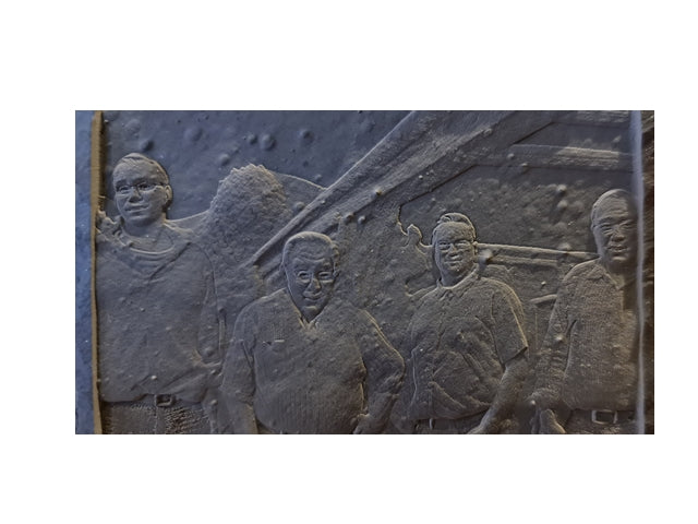 Schieferplatte mit 3D Tiefengravur