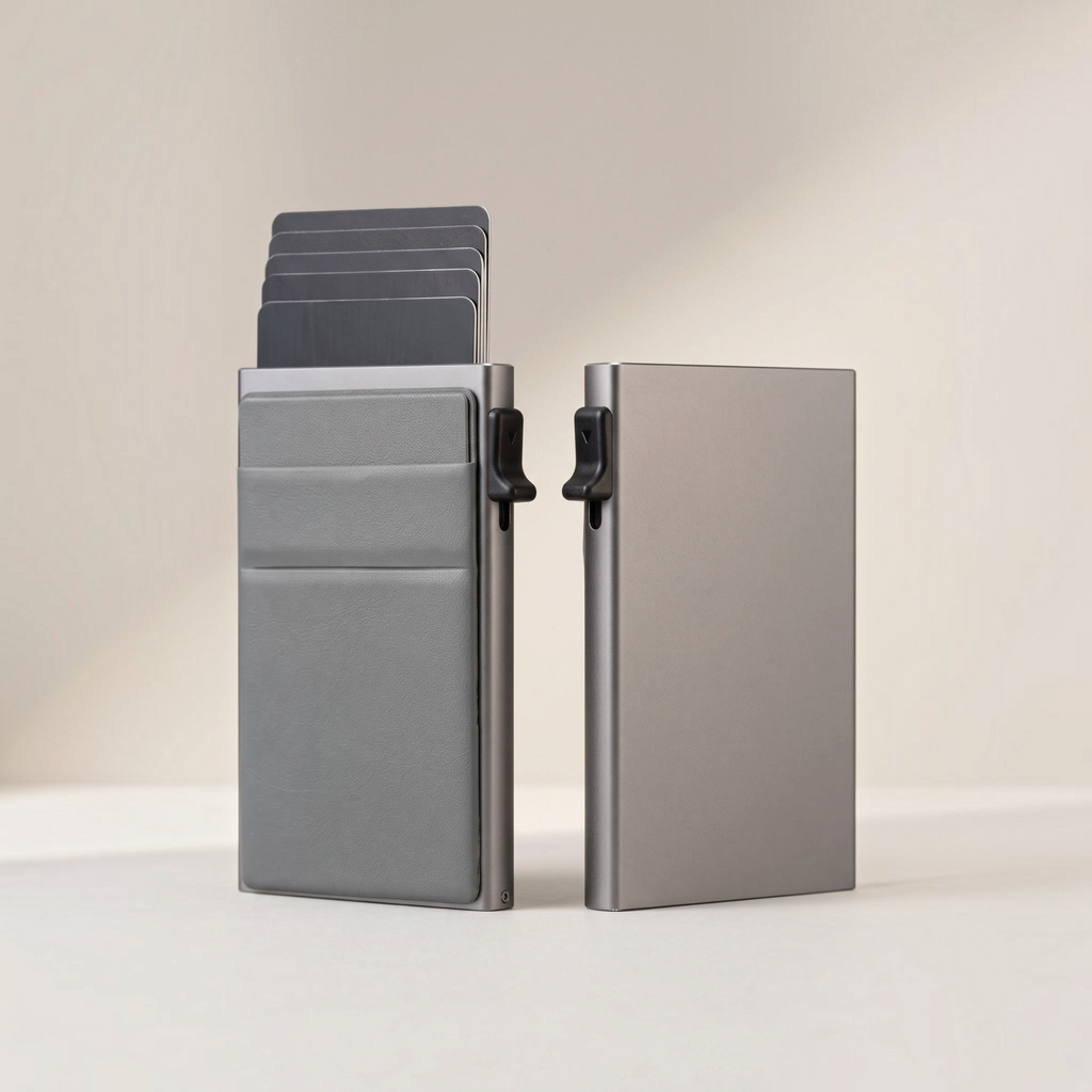 Slim Wallet mit RFID-Schutz und persönlicher Lasergravur