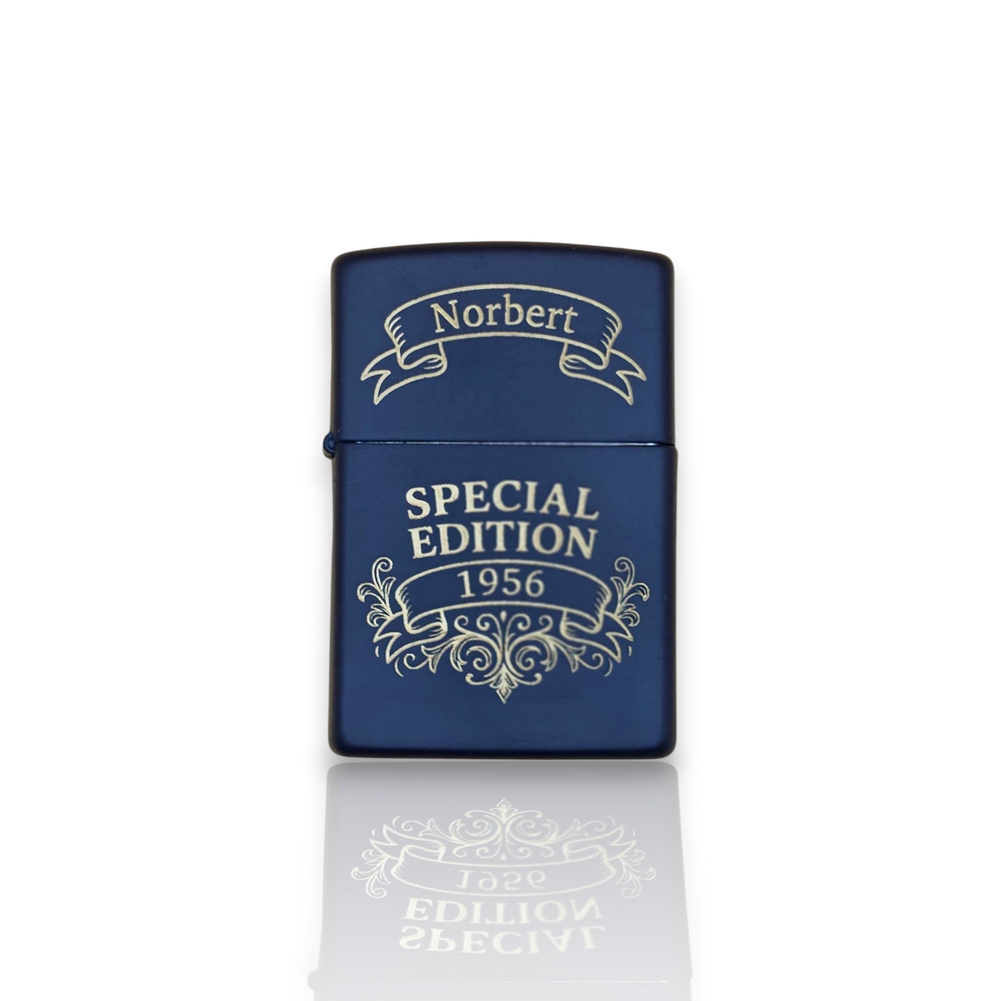 Original Zippo® Feuerzeug Navy Blue Matte mit Personalisierter Gravur