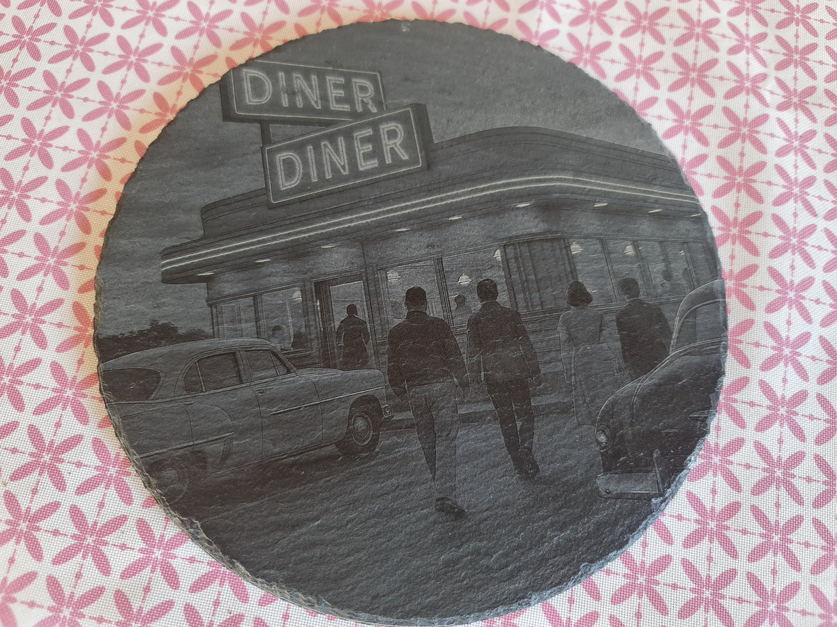 Schieferplatte mit Gravur