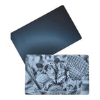 Premium Aluminium-Visitenkarten (86 x 54 mm) – Beidseitige Lasergravur schwarz