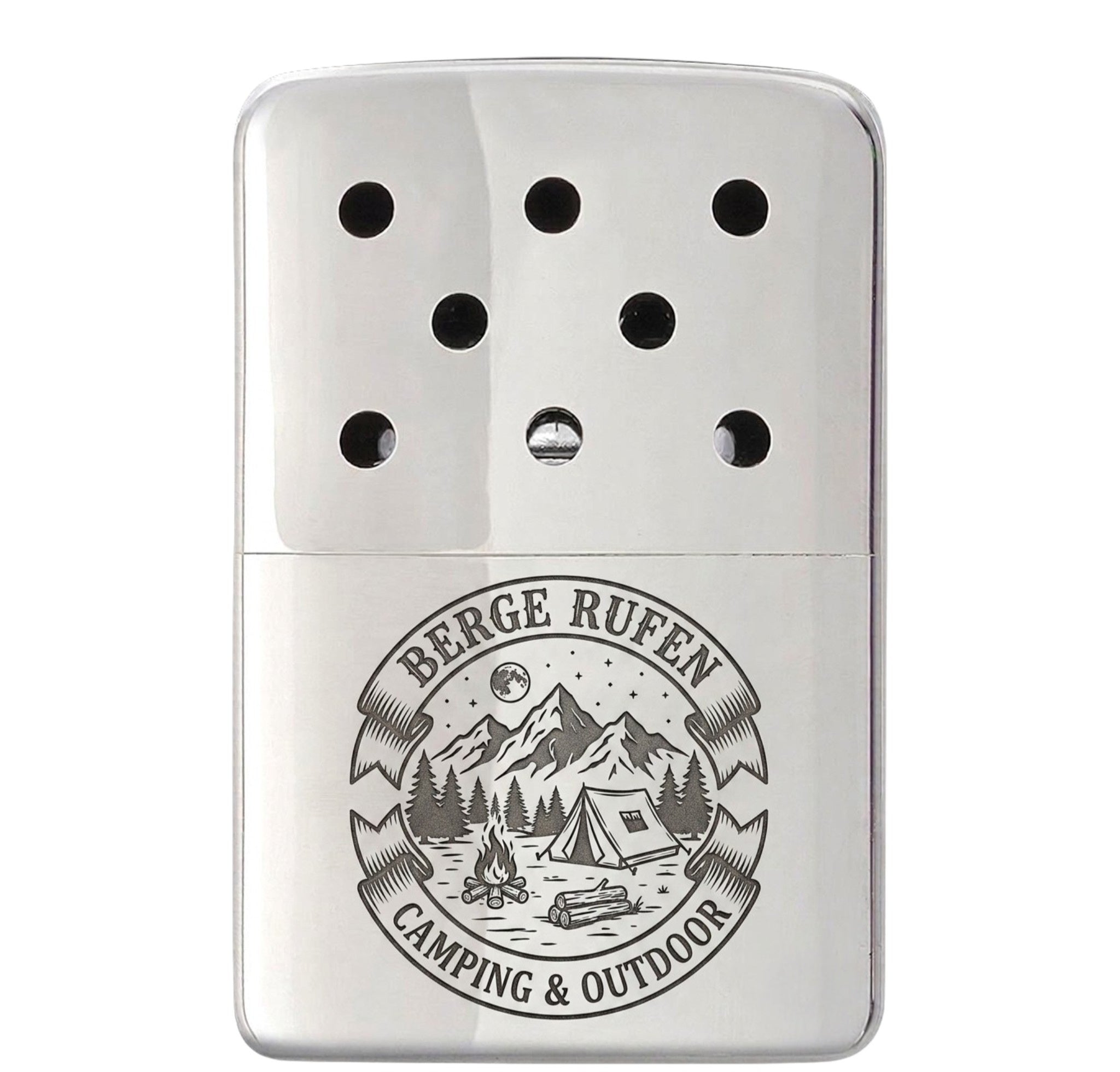 Original Zippo Handwärmer (6 Stunden, Hochglanz-Chrom) mit individueller Lasergravur