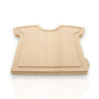 Schneidebrett T-Shirt / Trikot Buchenholz 25 x 28 x 1,5 cm mit Gravur